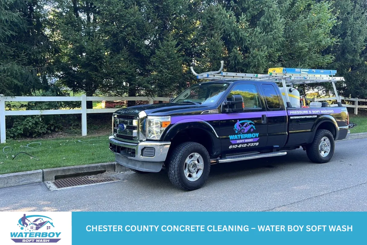 Chester County Concrete Cleaning – Water Boy Soft Wash