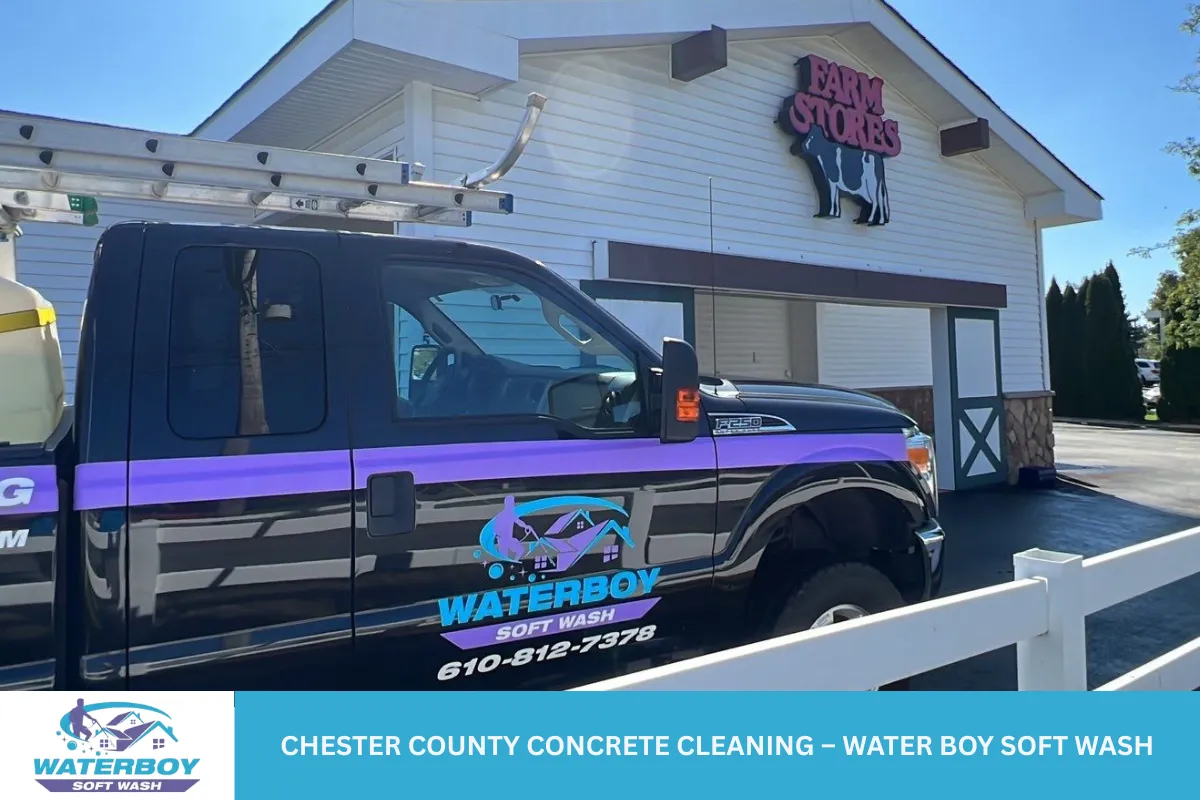 Chester County Concrete Cleaning – Water Boy Soft Wash