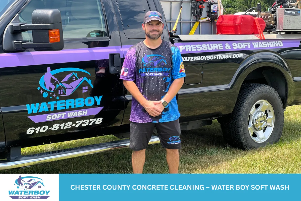 Chester County Concrete Cleaning – Water Boy Soft Wash