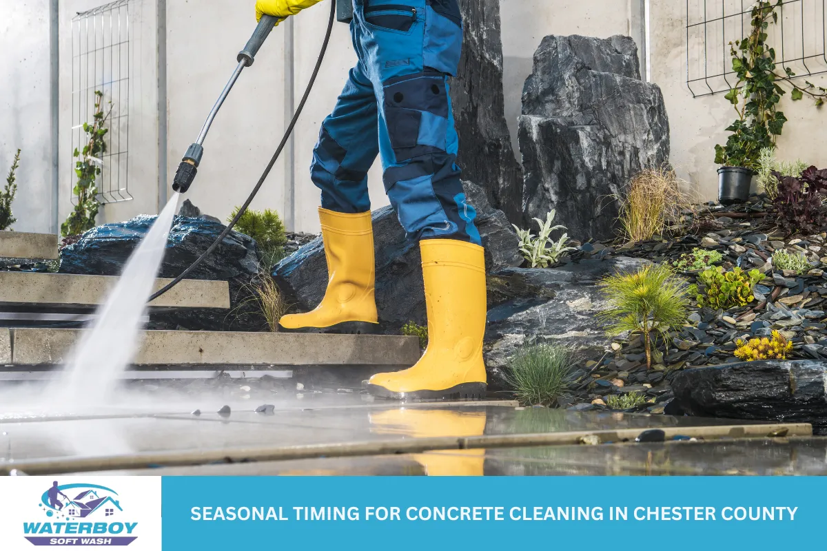 Seasonal Timing for Concrete Cleaning in Chester County