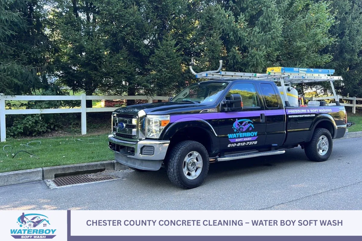 Chester County Concrete Cleaning – Water Boy Soft Wash