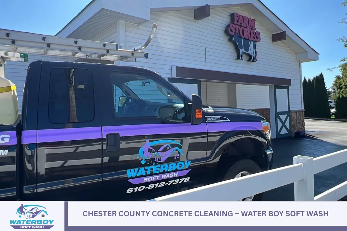 Chester County Concrete Cleaning – Water Boy Soft Wash
