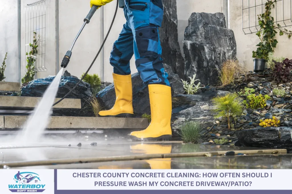 Chester County Concrete Cleaning: How Often Should I Pressure Wash My Concrete Driveway/Patio?