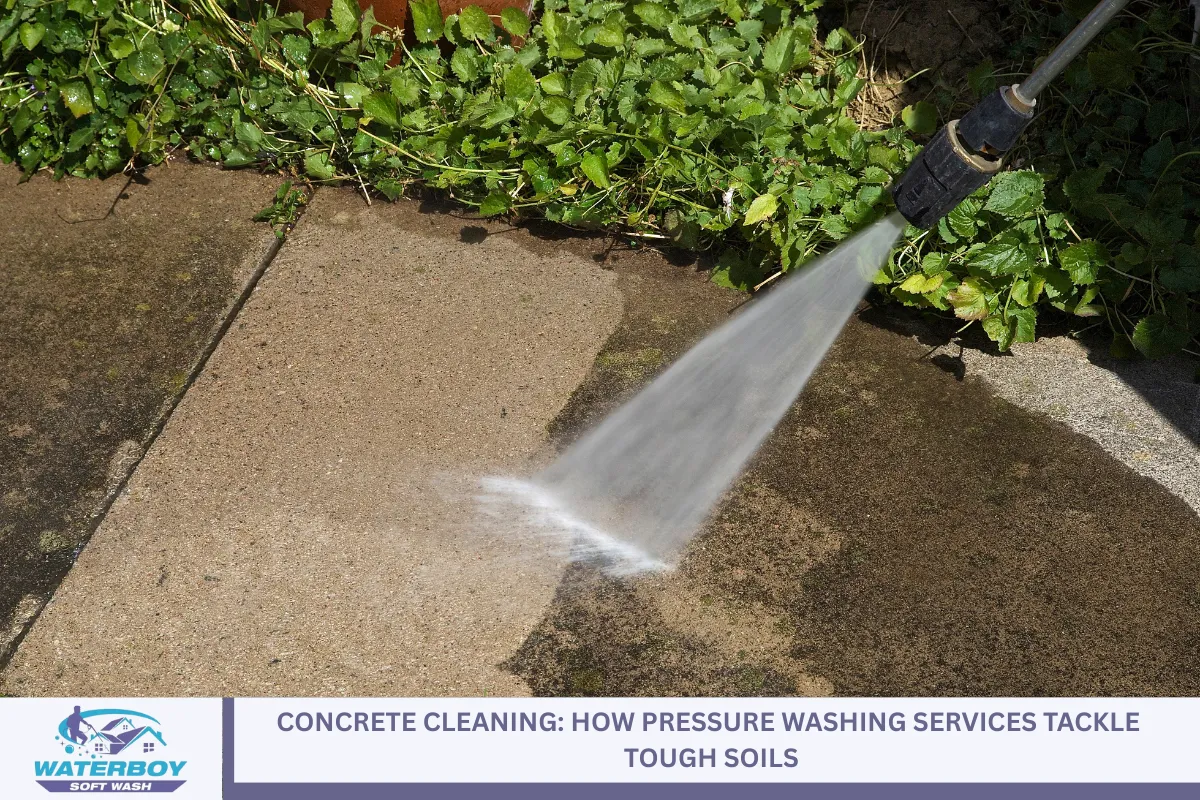 Concrete Cleaning: How Pressure Washing Services Tackle Tough Soils