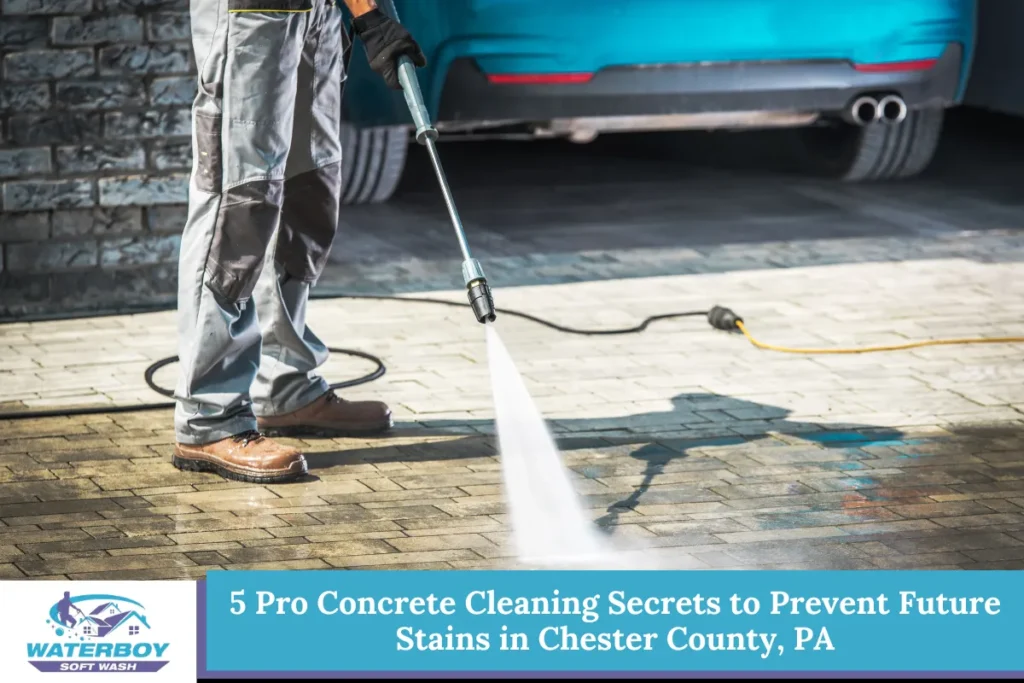 5 Pro Concrete Cleaning Secrets to Prevent Future Stains in Chester County, PA