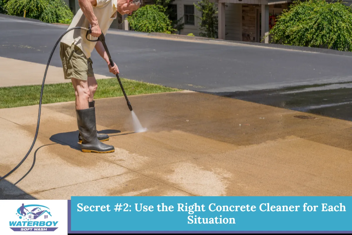 Secret #2 Use the Right Concrete Cleaner for Each Situation