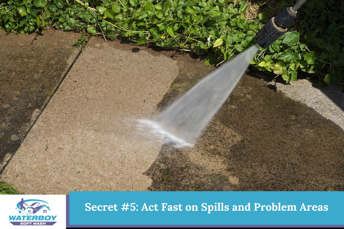 Secret #5 Act Fast on Spills and Problem Areas