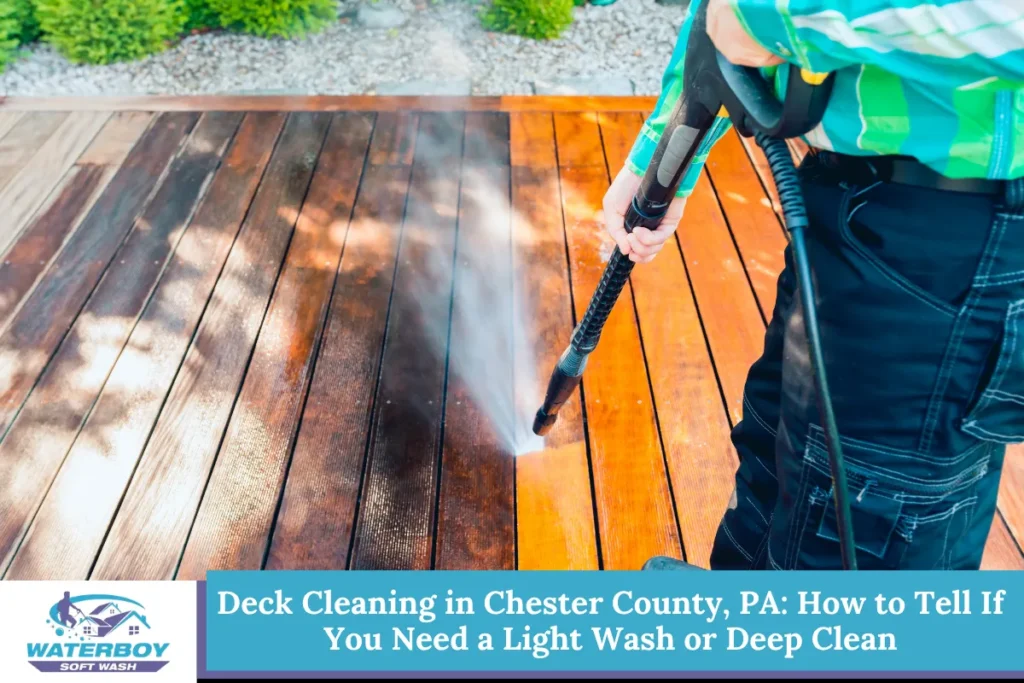 Deck Cleaning in Chester County, PA: How to Tell If You Need a Light Wash or Deep Clean